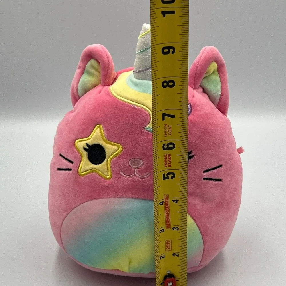 Squishmallows Plush Caticorn 8in Pink Very Good 1pc Rainbow Star Eye 2024